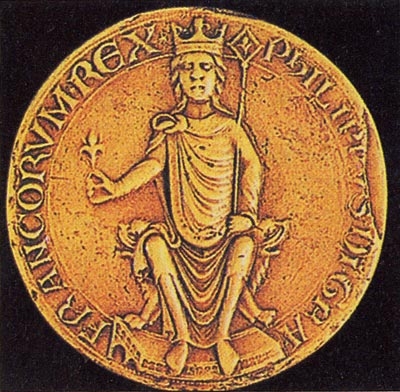 The royal seal of Philippe II Auguste.